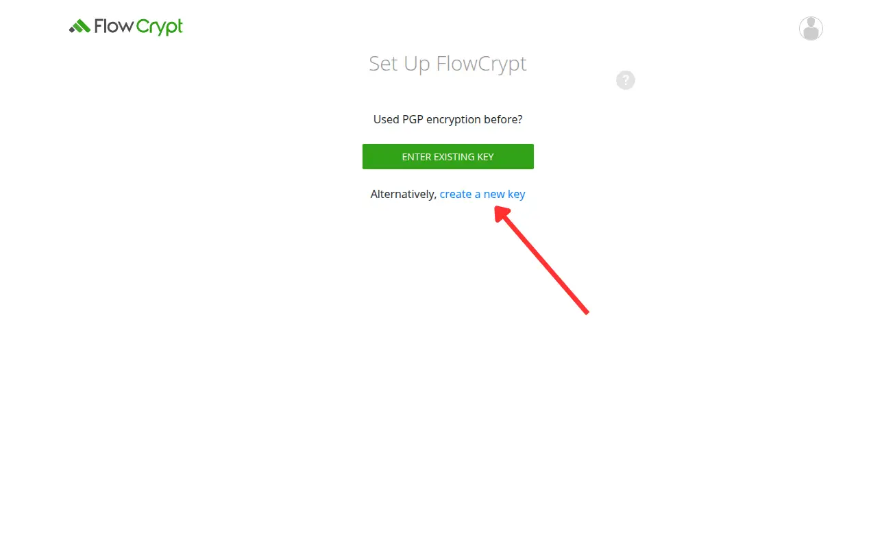 Setting up encryption key in FlowCrypt for Gmail
